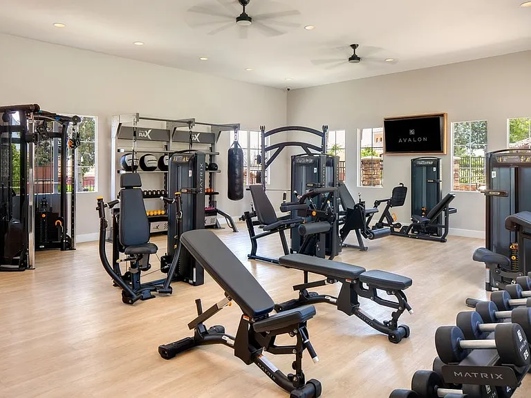 Fitness center with cardio and strength equipment