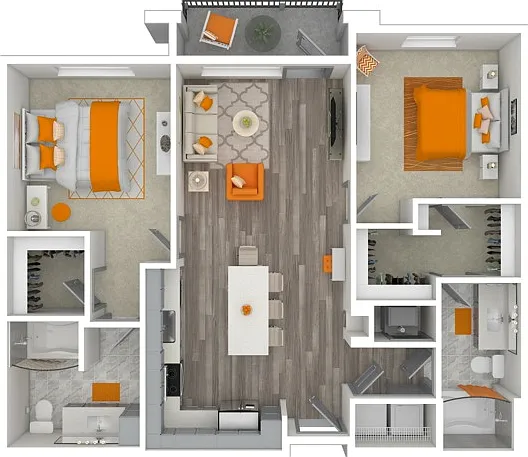 The CAPTIVATING | TWO BEDROOM, TWO BATH, 1125 TOTAL SF WITH BALCONY/PATIO The CAPTIVATING | TWO BEDROOM, TWO BATH, 1125 TOTAL SF WITH BALCONY/PATIO