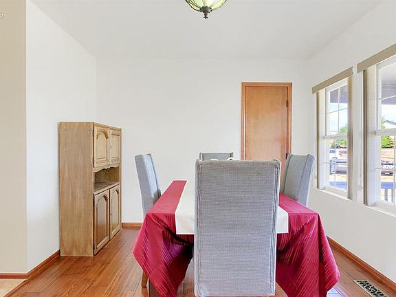 Formal dining area offers great wall space and nice closet to store all your fin