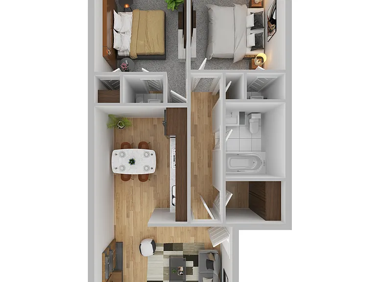 Experience the elegance and efficiency of urban living with this beautifully designed floor plan. Experience the elegance and efficiency of urban living with this beautifully designed floor plan.