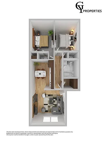 Floor plan AG | 2-bedroom