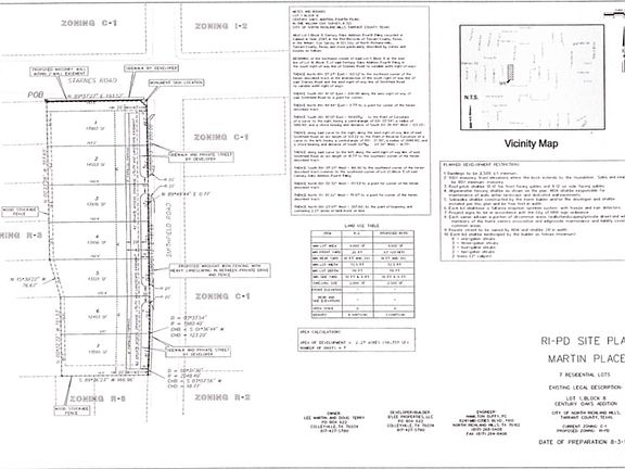 Plat of available lots 3 & 4