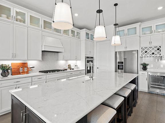 Kitchen with stainless steel appliances