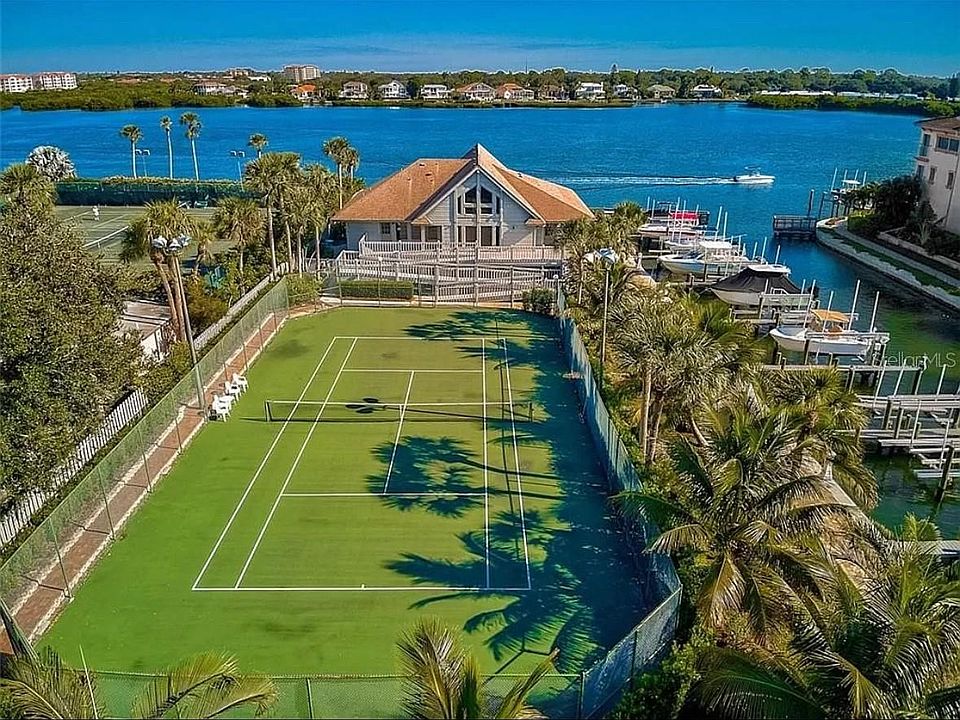 View to the tennis courts (now also two pickleball courts as well)