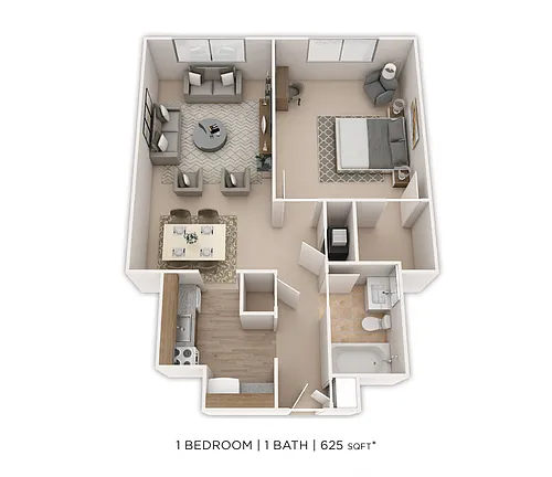 Floor plan One Bedroom