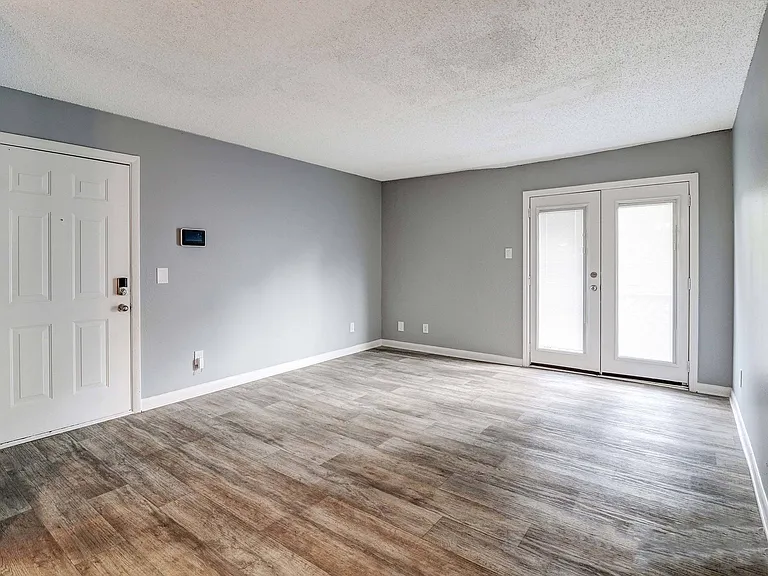 Living Room with Hardwood-Style Flooring