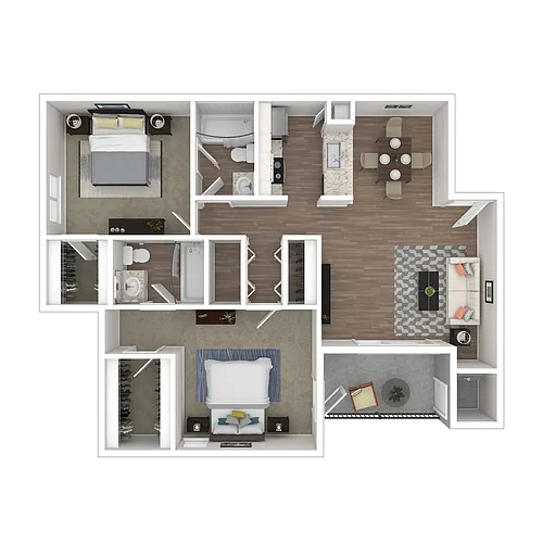 Floor plan Dogwood - 2x2 Large Upgrade