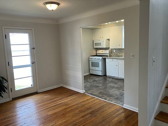 Dining room and kitchen.