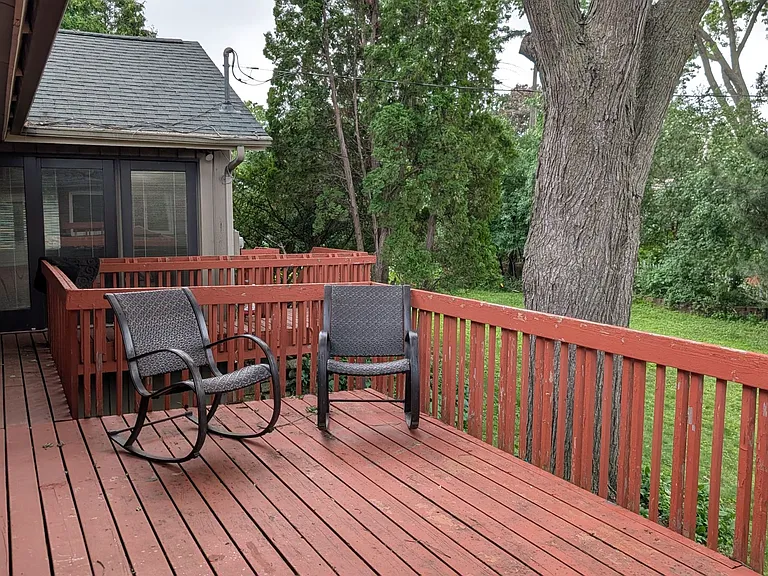 Rear deck.