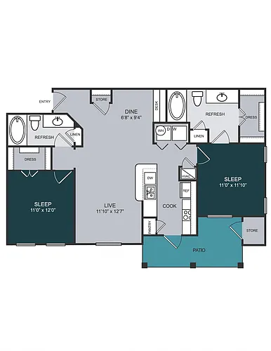 Floor plan B1 Pecos