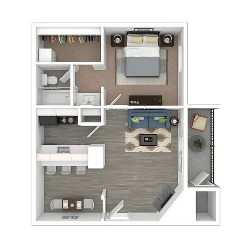 Floor plan 1x1 Upgrade