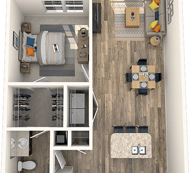 1 Bedroom, 1 Bath 1 Bedroom, 1 Bath