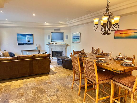 Downstairs dining and living room