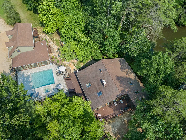 Over head of property.