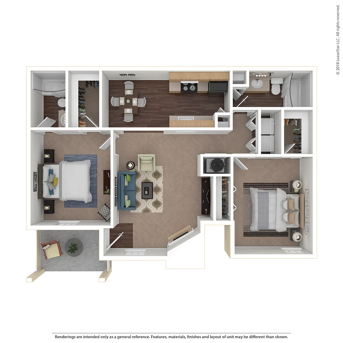 Floor plan 2x2 Mid-Size