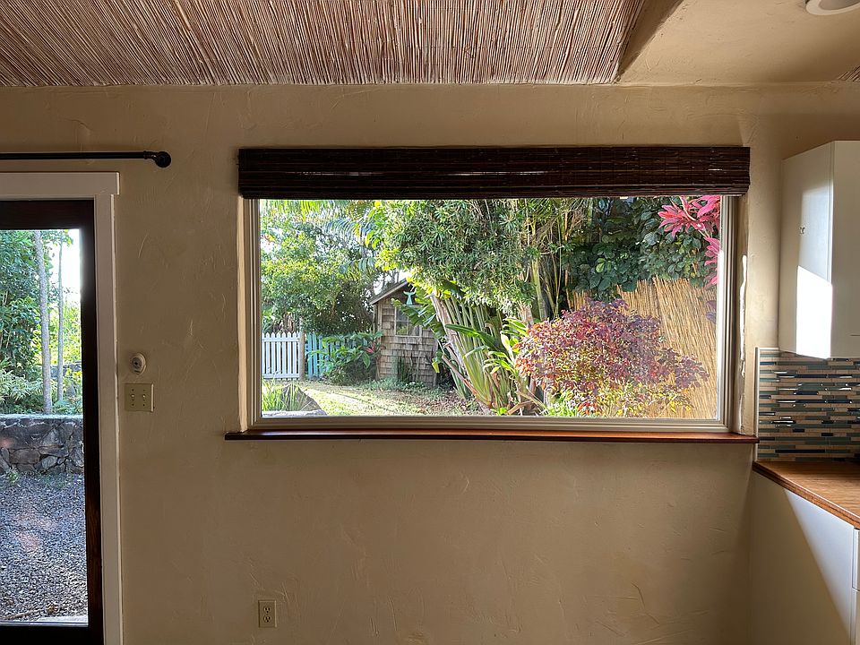 Big picture window to back yard