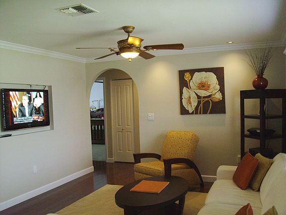 Living Room With Built-in TV Niche
