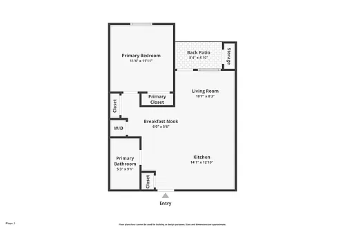 Floor plan 2 Bedroom, 2 Bathroom