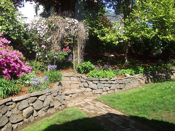 Rock Wall w/ Arbor