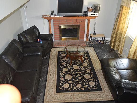 Living room with fire place