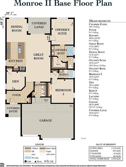 Monroe II floor plan