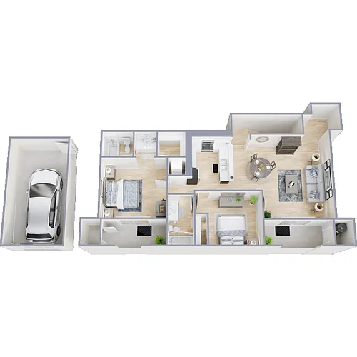 Floor plan San Luis Rey Corner 2 with Attached Garage