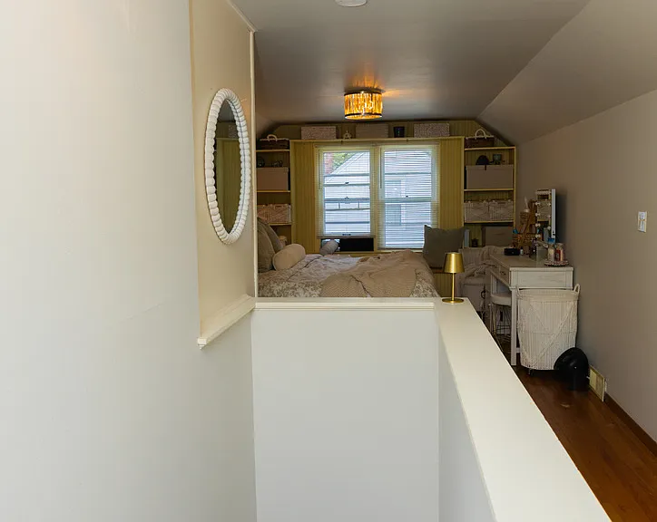 upstairs