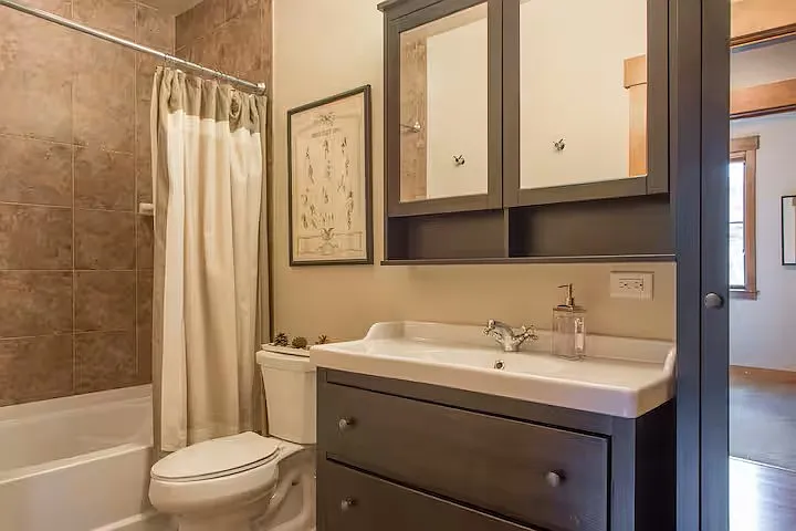 Bathroom 2 - laundry behind door