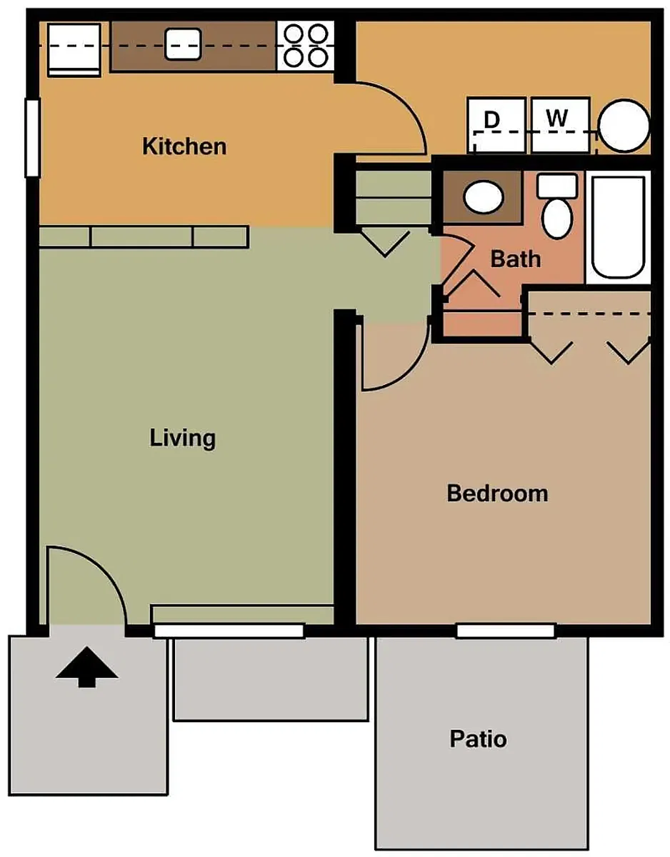 Floor plan 1 Bedroom Classic