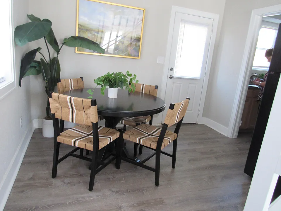 Dining area - these apartments are not furnished.