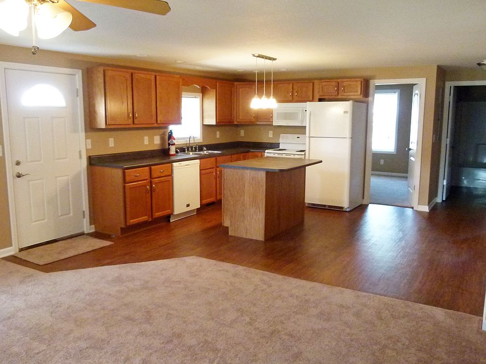 Living room into kitchen
