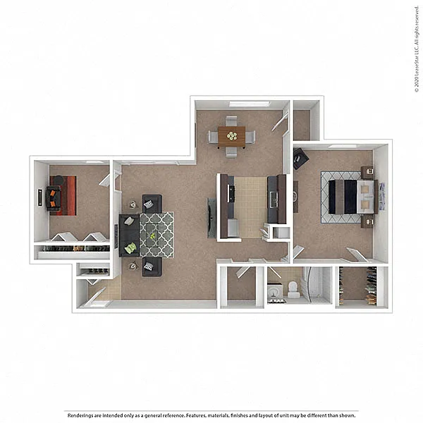 Floor plan 1 BEDROOM/DEN (1D)