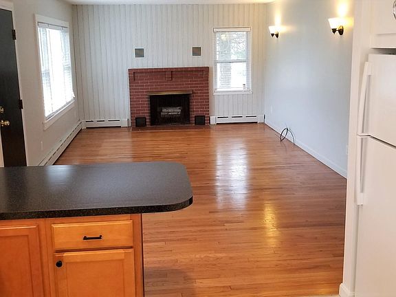 kitchen counter looking into living room