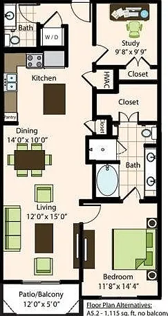 A5.1 | 1x1 | 1085 sq ft A5.1 | 1x1 | 1085 sq ft