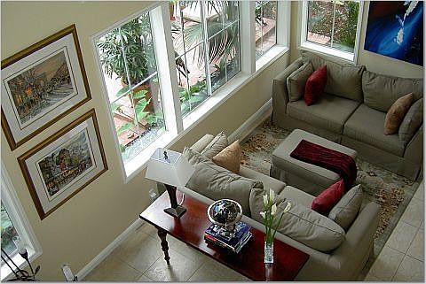 Looking down into Living Room