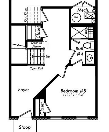 Lower Level with Optional Bedroom 5 Optional Shower in Bath 4