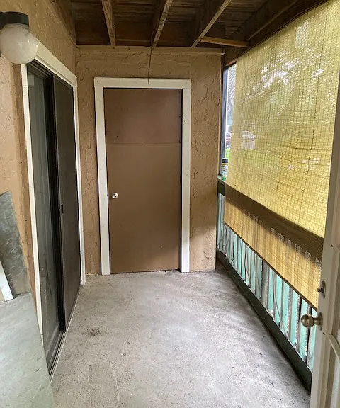Private Screened in area and Storage room