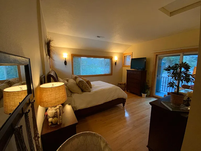 Master bedroom with balcony.