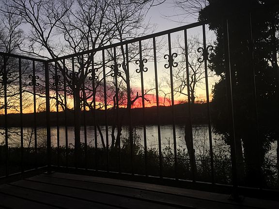 Sunset on the balcony.