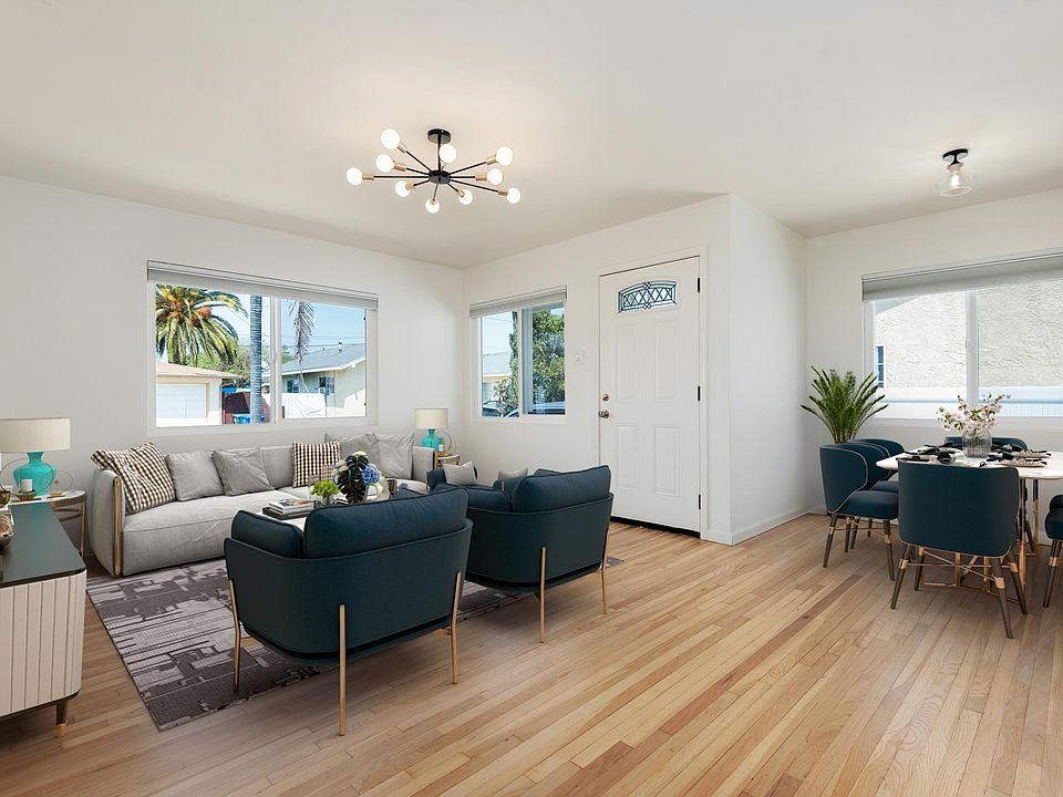 Bright and airy living and dining rooms with lots of natural light