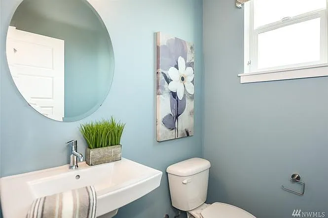 First floor powder room (picture from model - same features