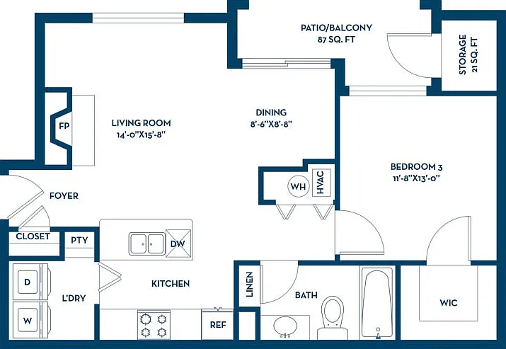 1 Bedroom | 1 Bath | 901 SF 1 Bedroom | 1 Bath | 901 SF