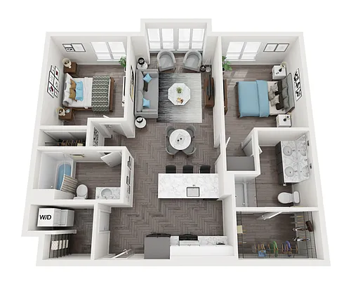 Floor plan 2X2 A