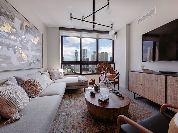 Living Room & Expansive Windows | Grand Station Miami