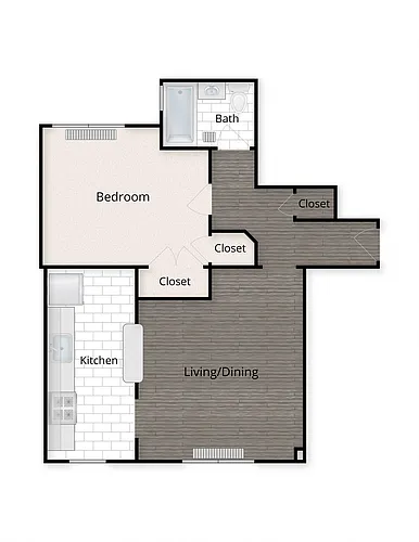 Floor plan Large One Bedroom
