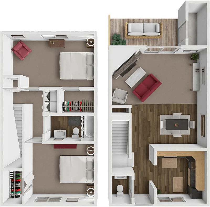 Floor plan The Oak Townhome