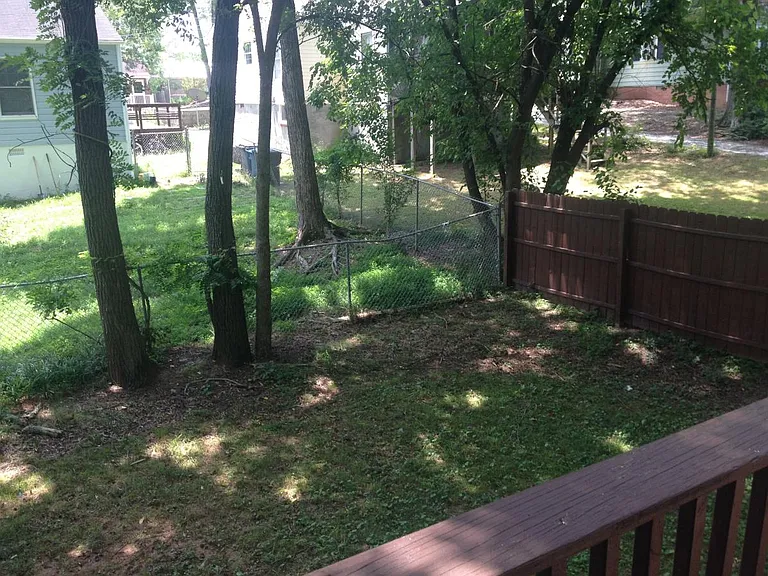 Nice size private back yard