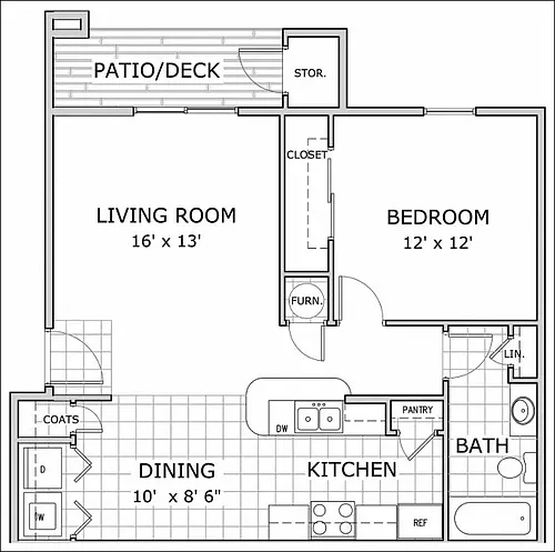 Floor plan 1 Bedroom