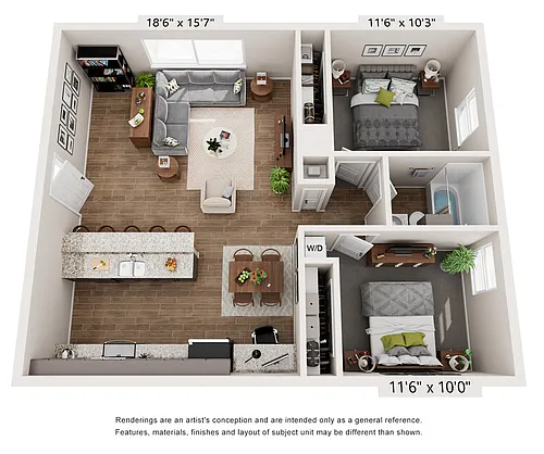 Floor plan Two Bedroom