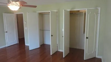 Master bedroom, double closets with lighting